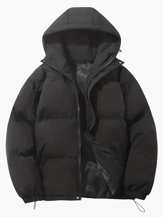 Unisex Warme Winter-Steppjacke mit Kapuze – Komfortable Outdoorjacke für Alltag & Freizeit