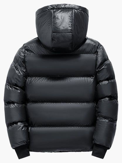 Herren Daunen-Steppjacke mit Kapuze für Outdoor & Alltag – Warm, Modern, Funktional