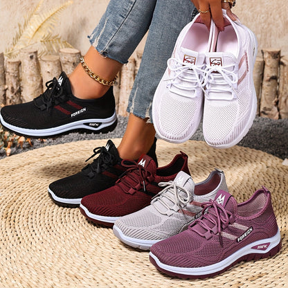 Damen Komfort Freizeit-Sneaker mit modernem Strickdesign und federleichter Sohle – Ideal für Alltag & Sport