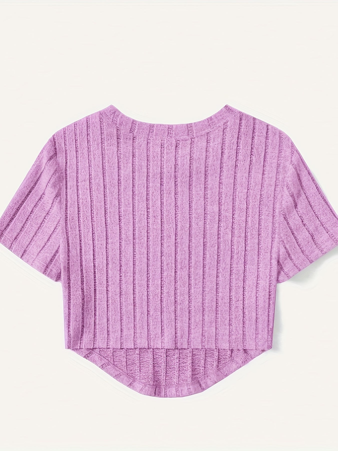 Damen Kurzarm-Ripptop im Casual-Look – Perfekt für Freizeit und Alltag