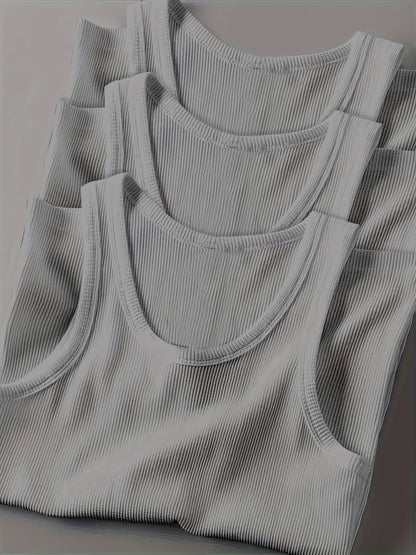 Herren Sportliches Ripp-Tanktop Set – Klassischer Schnitt, Modernes Design, Für Fitness & Freizeit