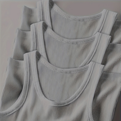 Herren Sportliches Ripp-Tanktop Set – Klassischer Schnitt, Modernes Design, Für Fitness & Freizeit