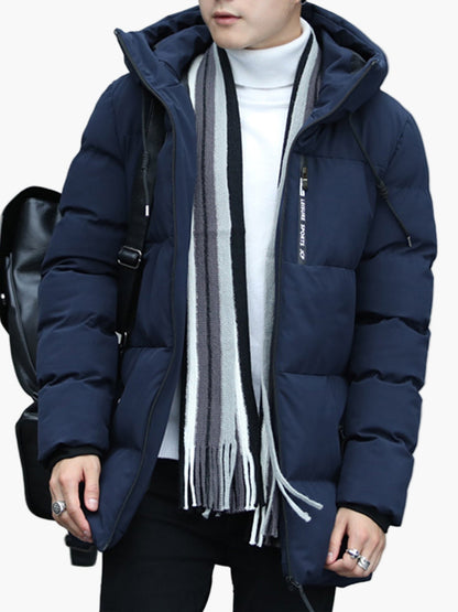 Herren Winter Steppjacke mit Kapuze – Modische Alltag & Freizeitjacke