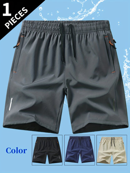 Herren Sportshorts Fitness Training Laufshorts mit Reißverschlusstaschen