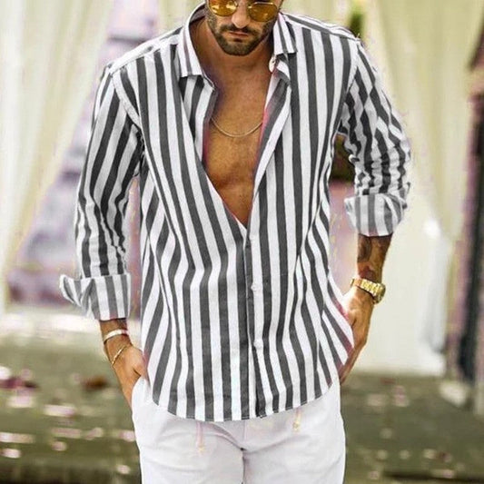 Herren Freizeithemd mit Streifen – Lässiger Look für Urlaub & Alltag