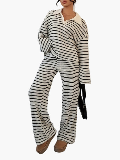 Damen Strick Zweiteiler Set – Eleganter Loungewear Look für Herbst & Winter