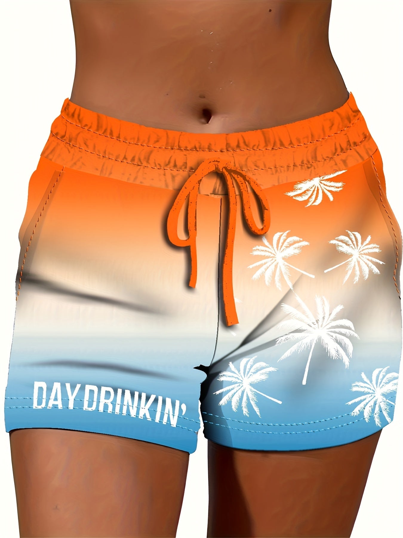 Damen Freizeit-Shorts mit Print und Kordelzug – Perfekt für den Sommer und Urlaub