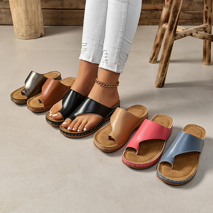 Damen Komfort Wedge-Sandalen mit Zehenschlaufe – Stilvolle Sommerschuhe für Alltag & Freizeit