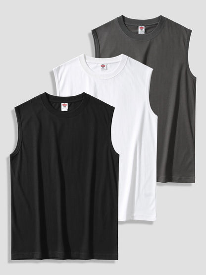 Herren Muscle Fit Tanktops 3er Pack – Sportliche ärmellose Shirts für Training & Alltag