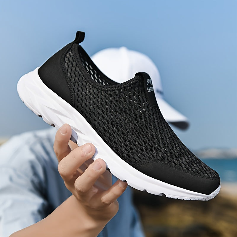 Herren Slip-On Sportschuhe Atmungsaktiv für Freizeit und Training