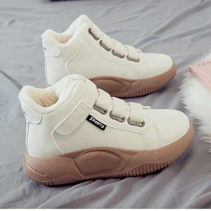 Damen High-Top Sneaker mit Klettverschluss und Futter