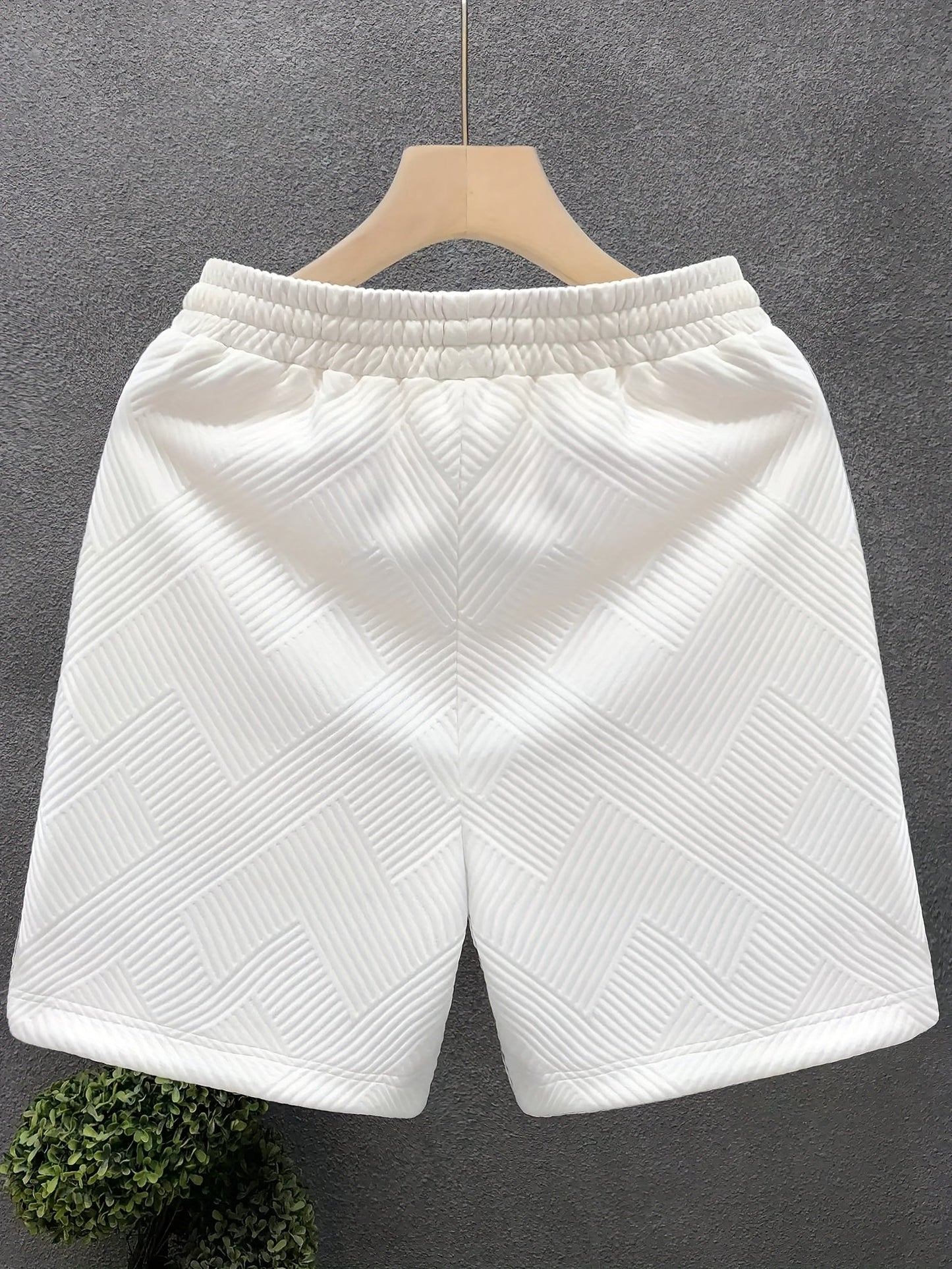Herren Freizeitshorts mit Prägungsmuster – Moderner Look für Alltag und Sport
