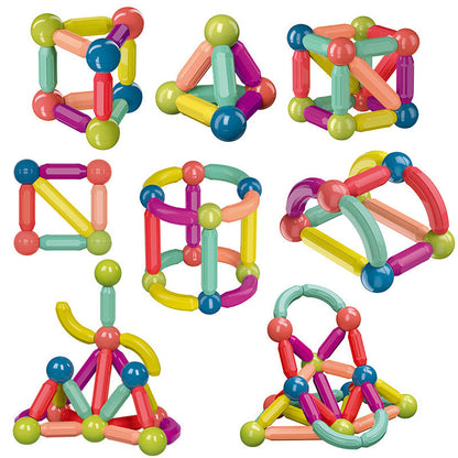 Magnetische Konstruktionsspielzeug Bausteine für Kinder – Kreatives Lernspielzeug, Magnetbaukasten, Jungen & Mädchen