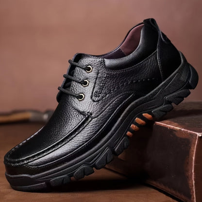 Herren Outdoor Freizeitschuhe mit rutschfester Sohle – Elegante Business-Leder Halbschuhe für Alltag und Büro