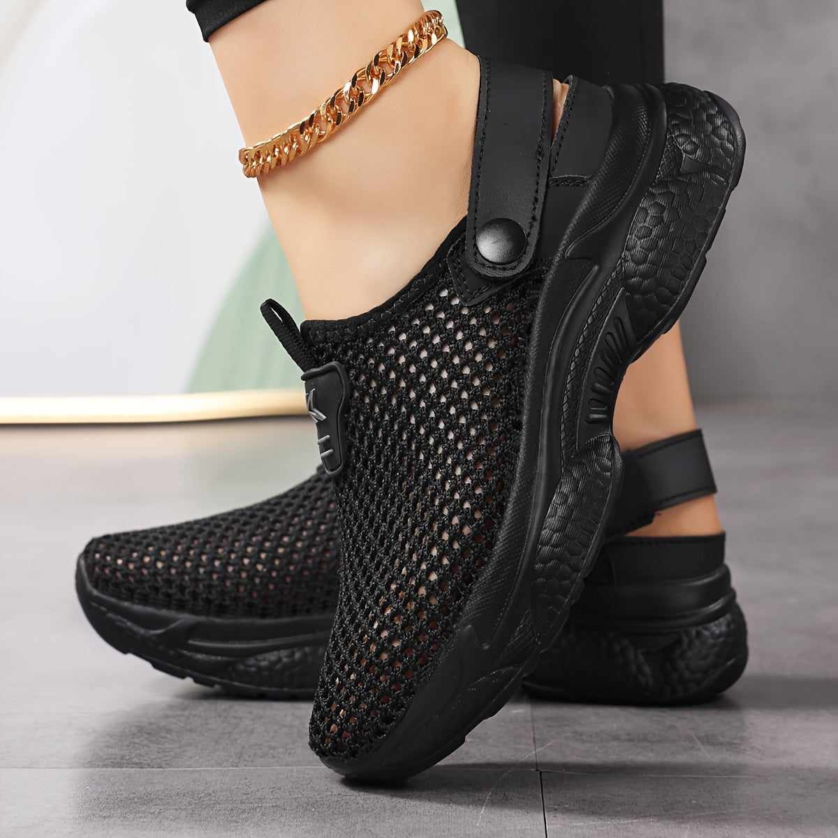 Damen Slip-On Sportliche Clogs – Bequeme Freizeitschuhe mit Fersenriemen