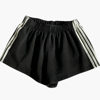 Damen Sport Shorts mit Streifen – Lässige Fitness & Freizeitshorts