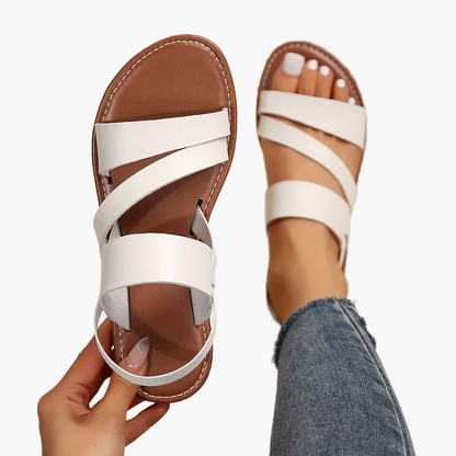 Damen Komfort-Sandalen mit Kreuzriemen – Modische Sommerschuhe für Alltag und Freizeit