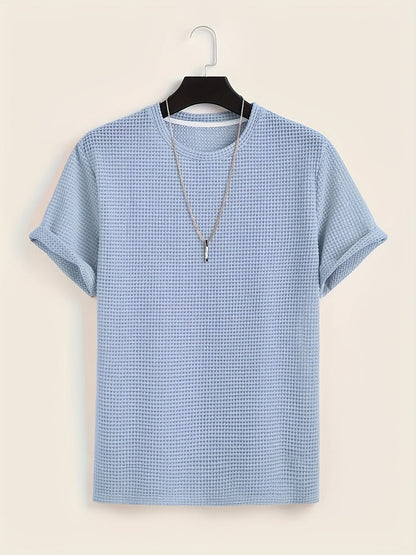 Herren T-Shirt mit Strukturmuster und modernem Kurzarm-Design – Lässiges Sommer-Essential für stilvolle Looks