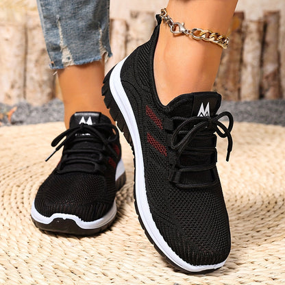 Damen Komfort Freizeit-Sneaker mit modernem Strickdesign und federleichter Sohle – Ideal für Alltag & Sport