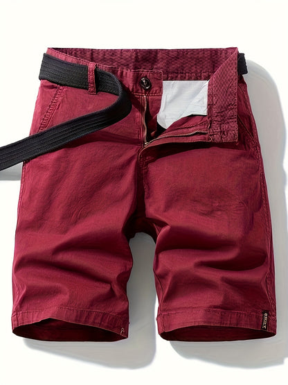 Herren Freizeit-Bermuda Shorts mit Gürtel – Klassischer Sommer-Look für Alltag und Outdoor