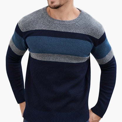 Herren Pullover mit Streifenmuster – Lässiger Strickpullover für Alltag und Freizeit