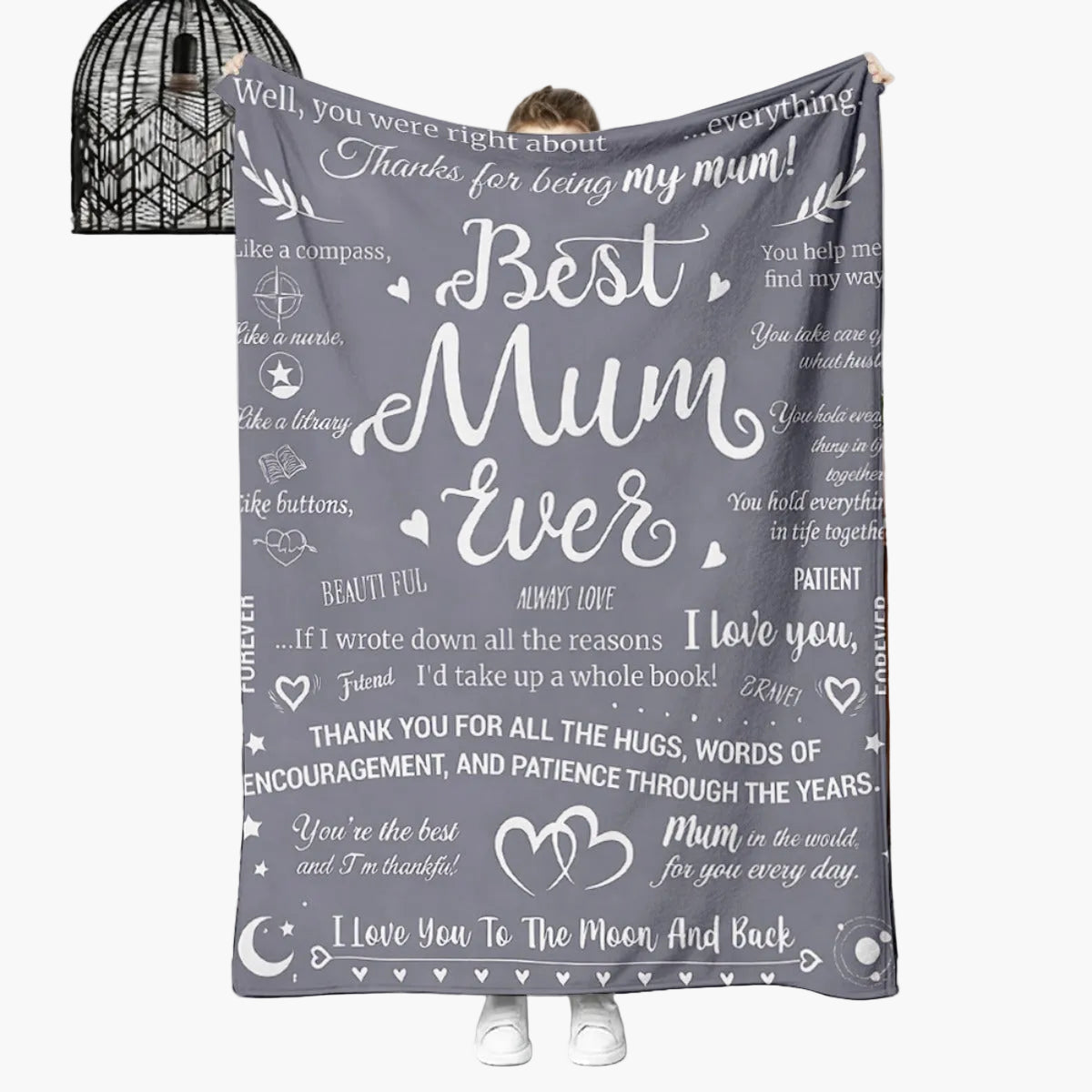Muttertag Geschenkdecke – Best Mum Ever Kuscheldecke für Frauen, sentimentale Botschaften & Design, perfekte Geschenkidee