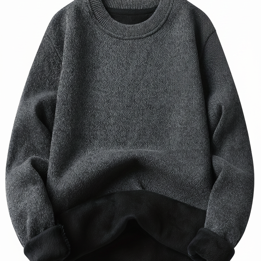 Unisex Langarm Sweatshirt Pullover Rundhals mit Logo-Detail Winter