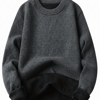 Unisex Langarm Sweatshirt Pullover Rundhals mit Logo-Detail Winter