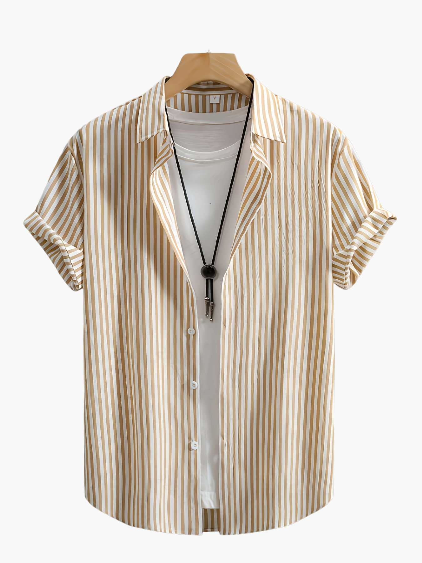 Herren Kurzarm Streifenhemd – Lockeres Sommer Freizeitshirt mit Modernem Look