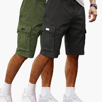 Herren 2er-Pack Cargo Shorts – Lässige Outdoor-Bermuda mit Taschen für Freizeit & Sport