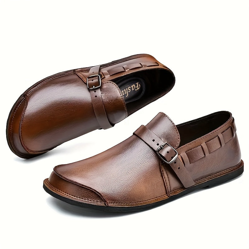 Herren Slip-On Loafer mit Schnalle – Eleganter und bequemer Freizeitschuh