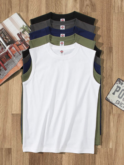 Herren Basic Muskelshirt Ärmellos Sport Freizeit Tanktop