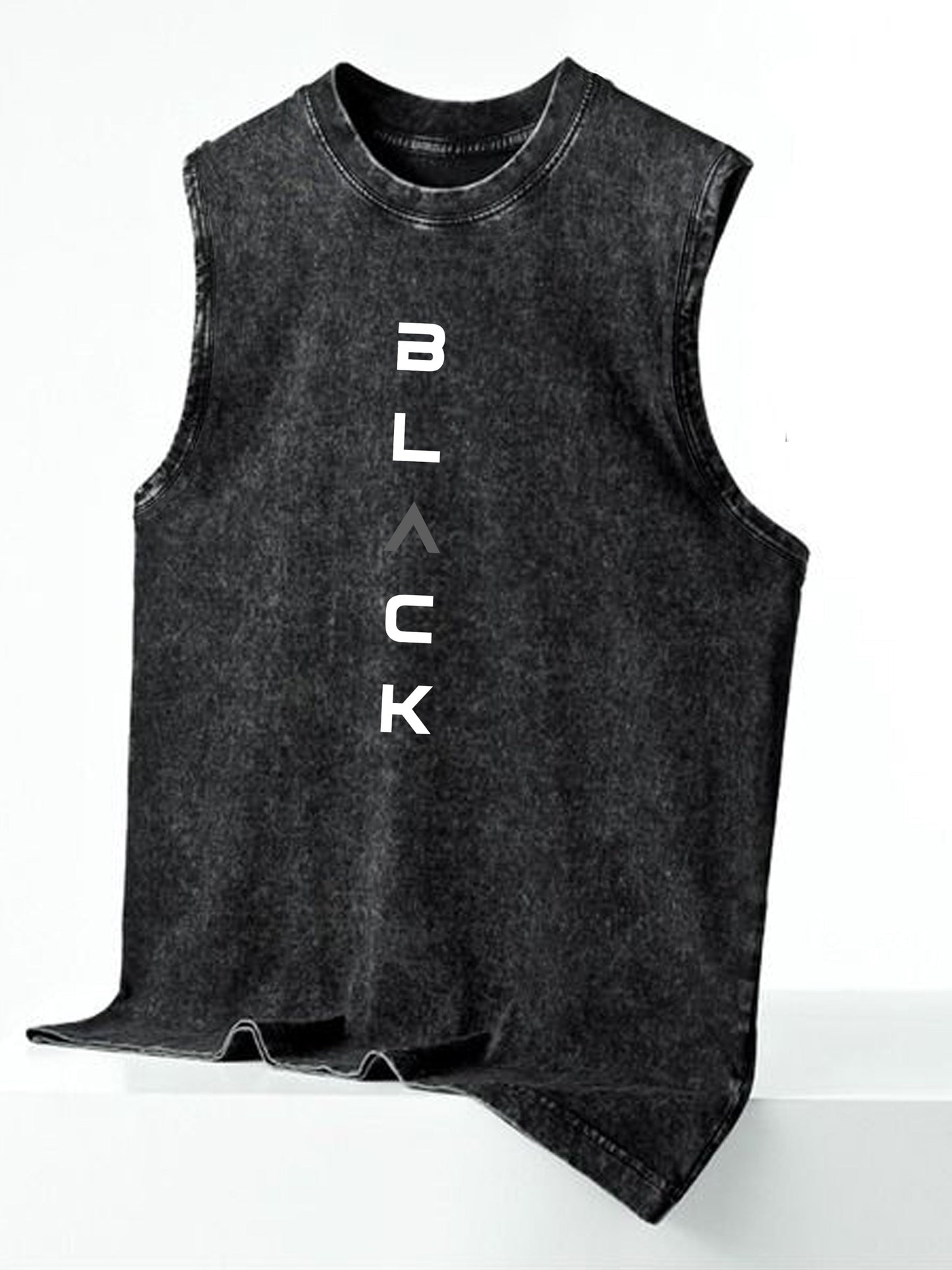 Herren Streetstyle ärmelloses Tanktop mit vertikalem Print – Urban Look für Freizeit & Fitness