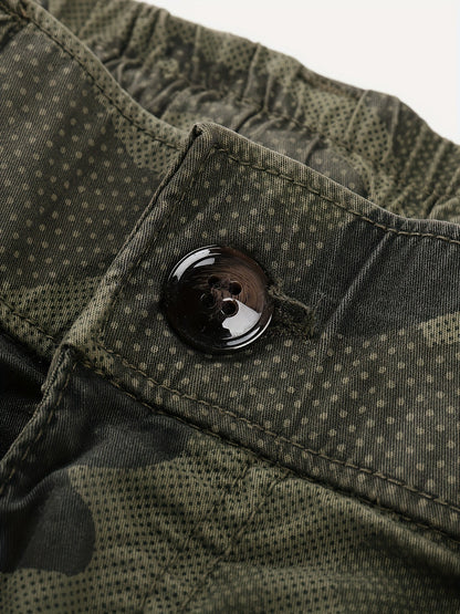 Herren Cargo Jogger Hose mit Camouflage Muster und Utility-Design – Streetwear und Outdoor