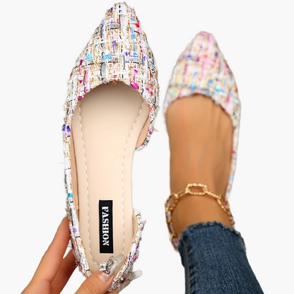 Damen Elegante Ballerinas mit Spitze – Klassische Flats für Alltag und Büro