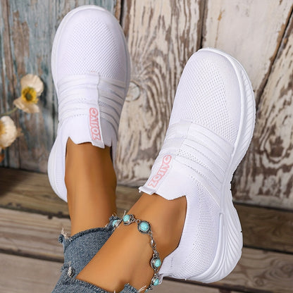 Damen Slip-On Freizeitschuhe mit Streifen – Bequeme Alltagssneaker für Freizeit & Spaziergänge