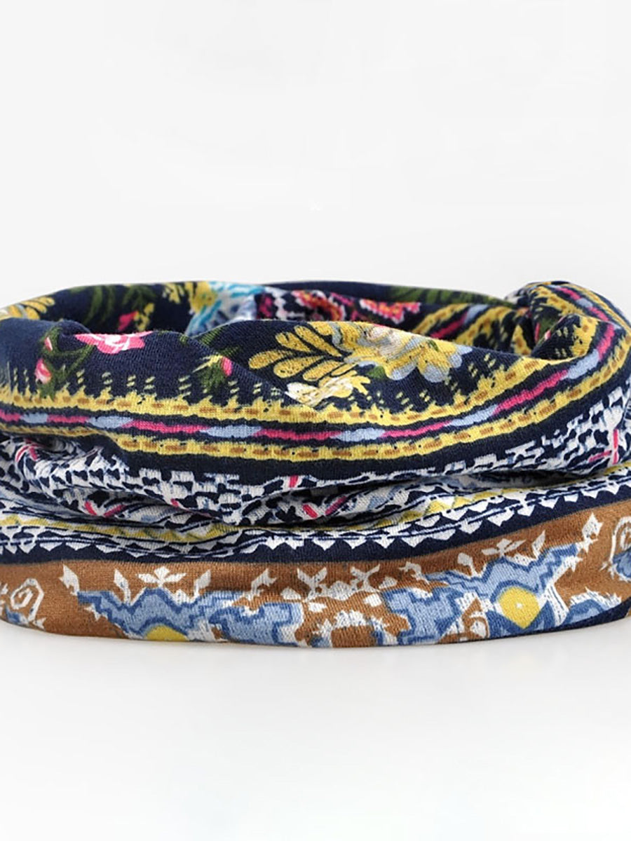 Damen Beanie Mütze mit Blumenmuster – Modische Slouchy Kappe für Frühling, Sommer & Herbst, vielseitig als Hut oder Schal