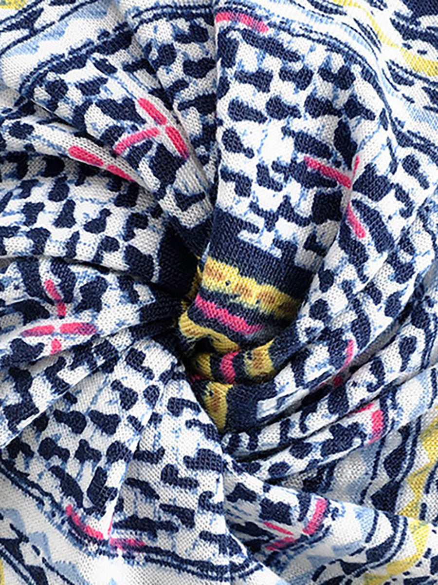 Damen Beanie Mütze mit Blumenmuster – Modische Slouchy Kappe für Frühling, Sommer & Herbst, vielseitig als Hut oder Schal