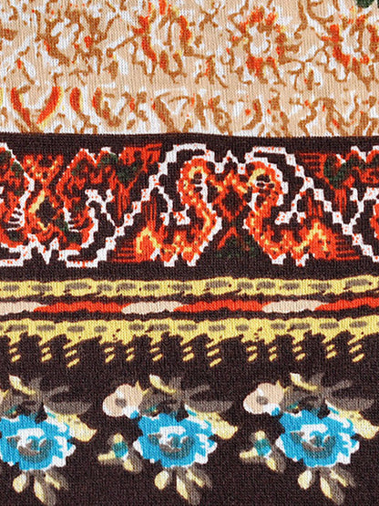 Damen Beanie Mütze mit Blumenmuster – Modische Slouchy Kappe für Frühling, Sommer & Herbst, vielseitig als Hut oder Schal