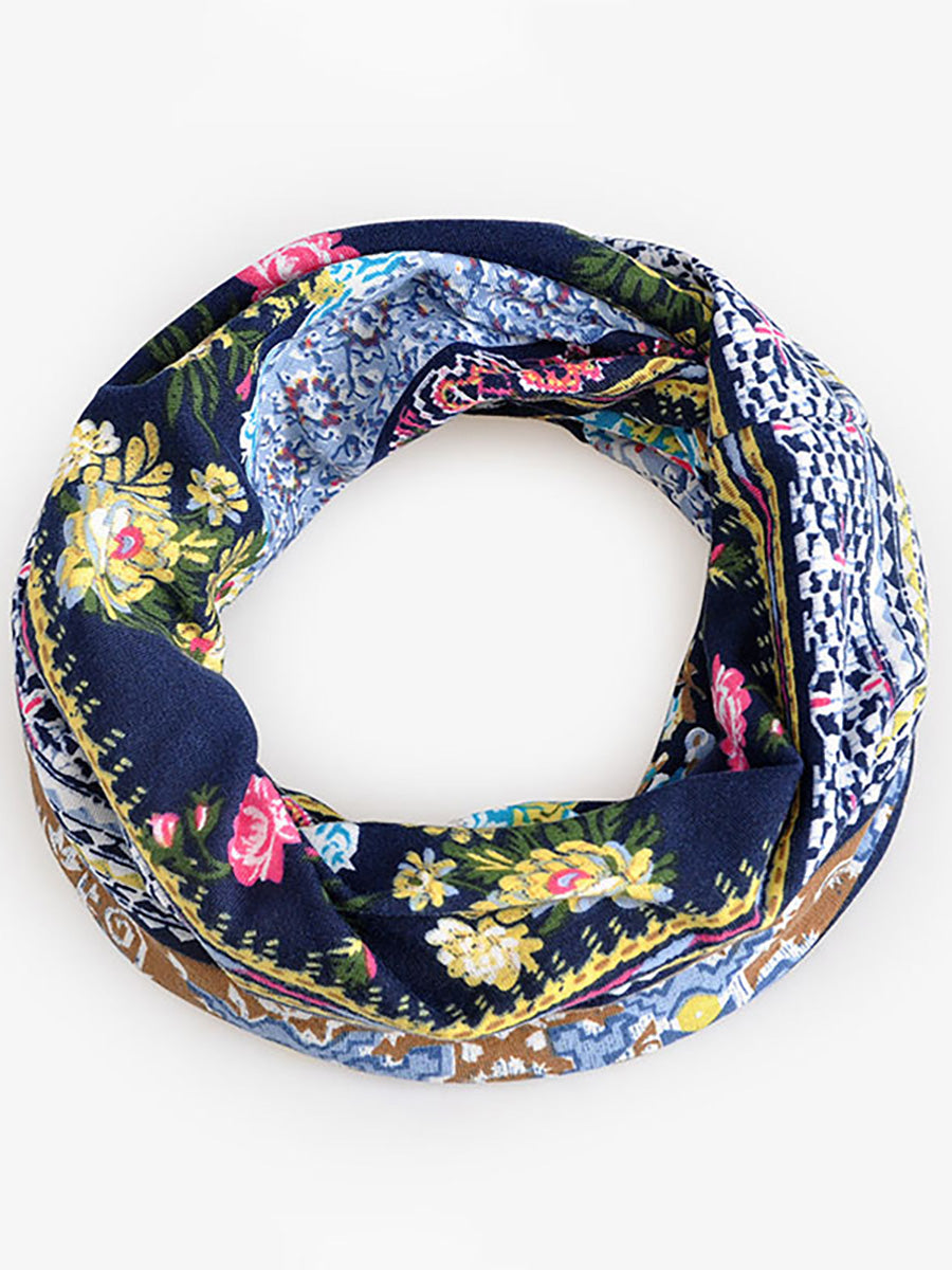 Damen Beanie Mütze mit Blumenmuster – Modische Slouchy Kappe für Frühling, Sommer & Herbst, vielseitig als Hut oder Schal