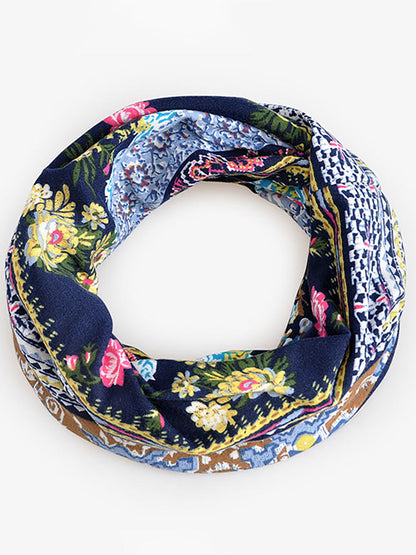 Damen Beanie Mütze mit Blumenmuster – Modische Slouchy Kappe für Frühling, Sommer & Herbst, vielseitig als Hut oder Schal