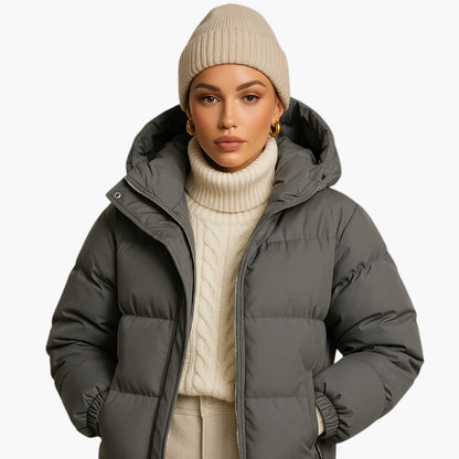 Unisex Winter-Steppjacke mit Kapuze – Warme Outdoorjacke für Alltag & Freizeit
