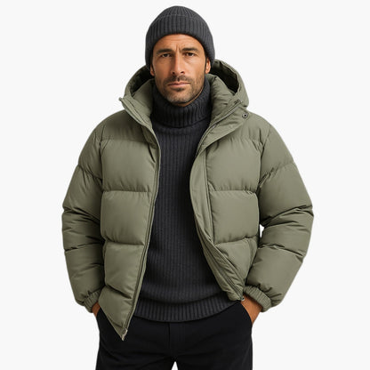 Unisex Winter-Steppjacke mit Kapuze – Warme Outdoorjacke für Alltag & Freizeit