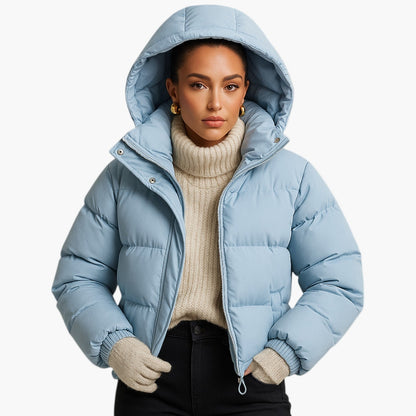 Unisex Winter-Steppjacke mit Kapuze – Warme Outdoorjacke für Alltag & Freizeit