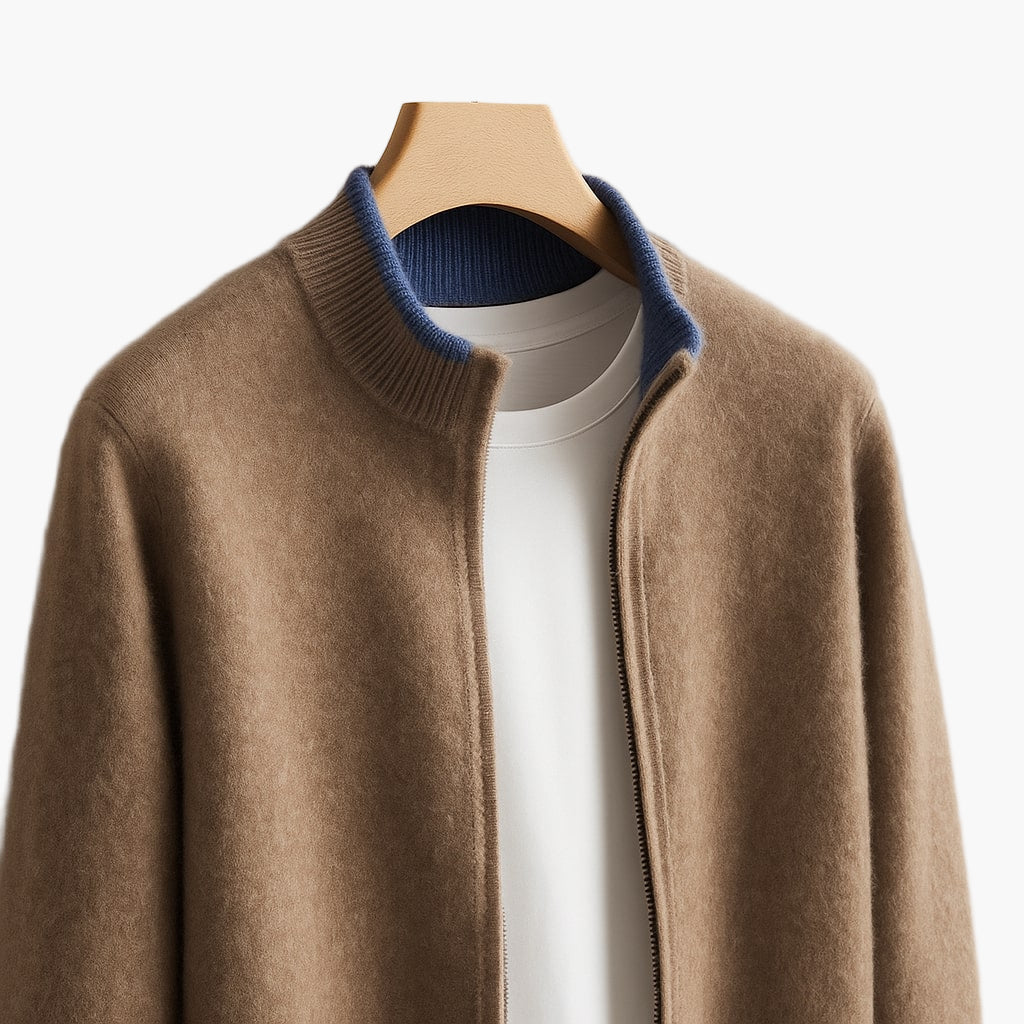 Herren Strickjacke mit Reißverschluss – Moderner Komfort und Eleganz für Business & Freizeit