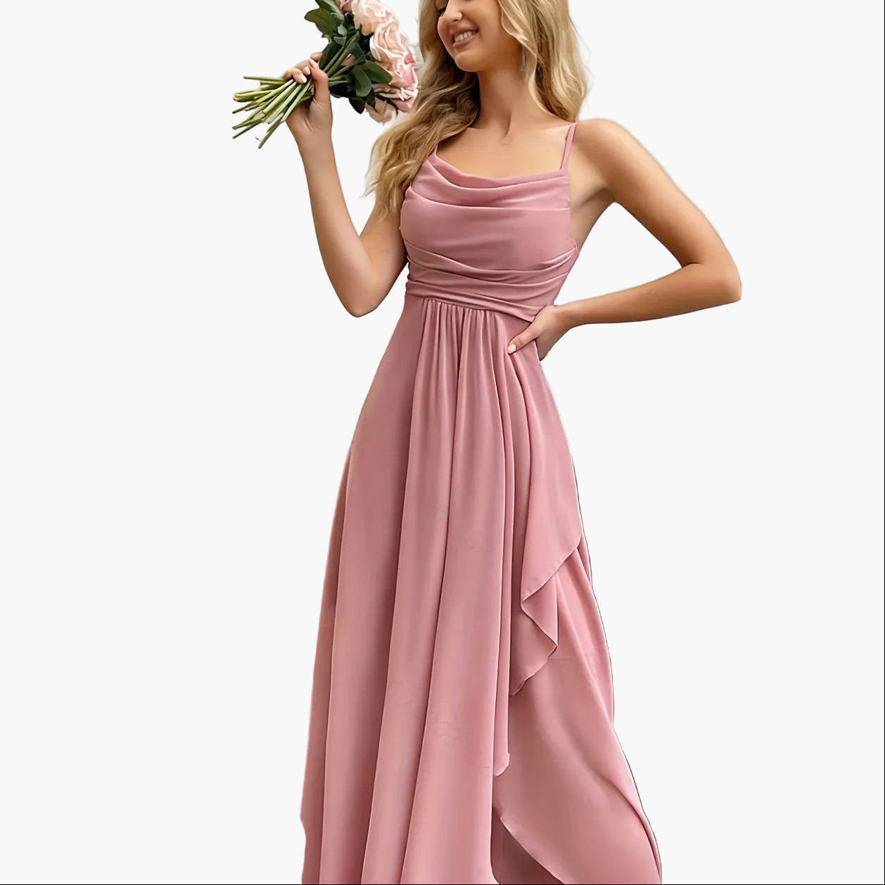 Elegantes Damen-Abendkleid Maxilänge – Stilvolles Fit & Flare Design für festliche Anlässe