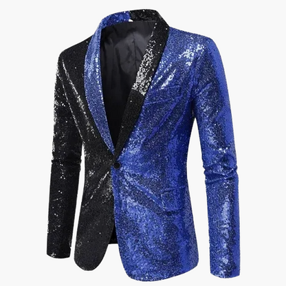 Herren Luxus Pailletten Sakko Blazer für Party und Bühne – Elegantes Glitzer-Design