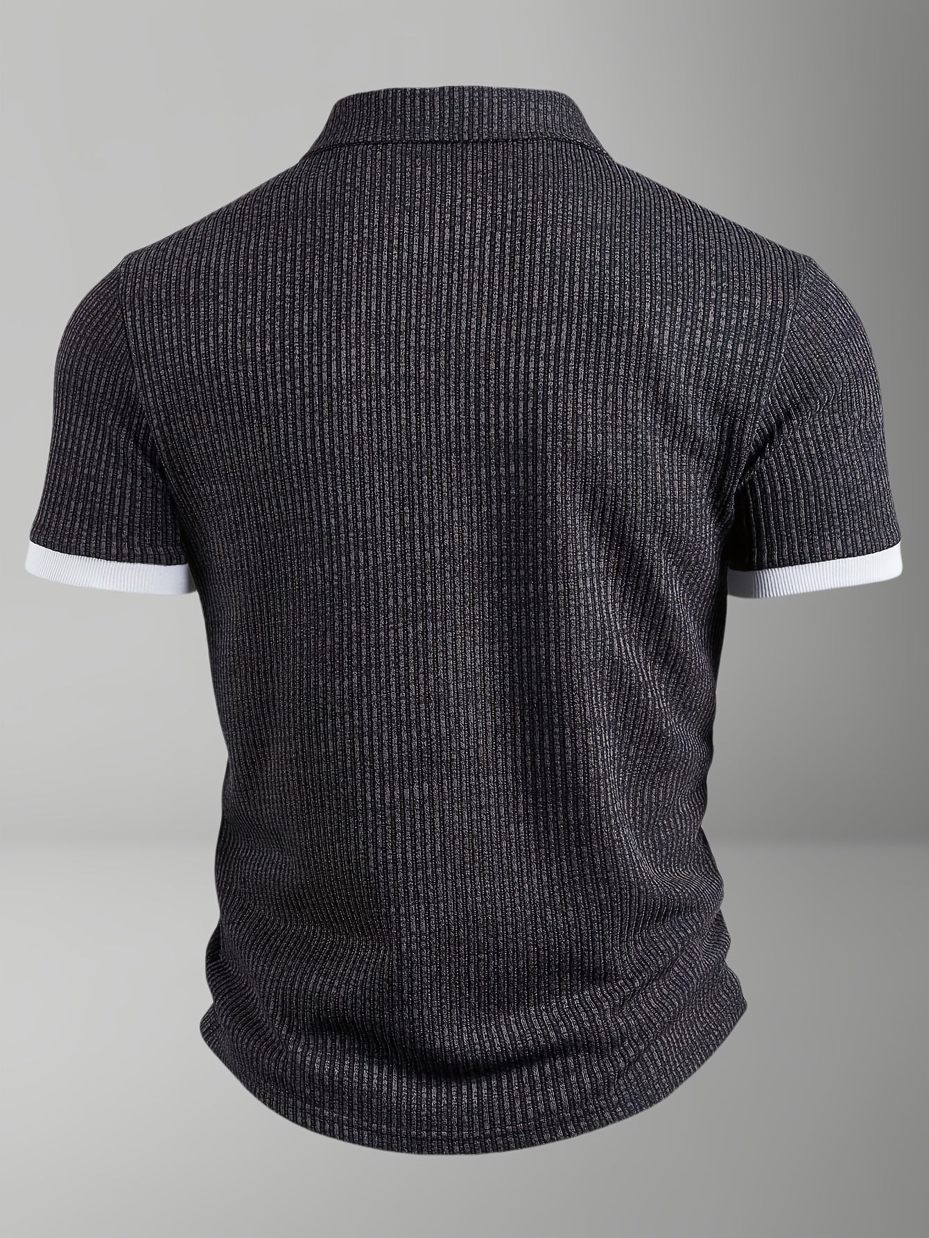 Herren Modernes Strick-Poloshirt mit Struktur und Kurzarm – Stilvoll für Business und Freizeit