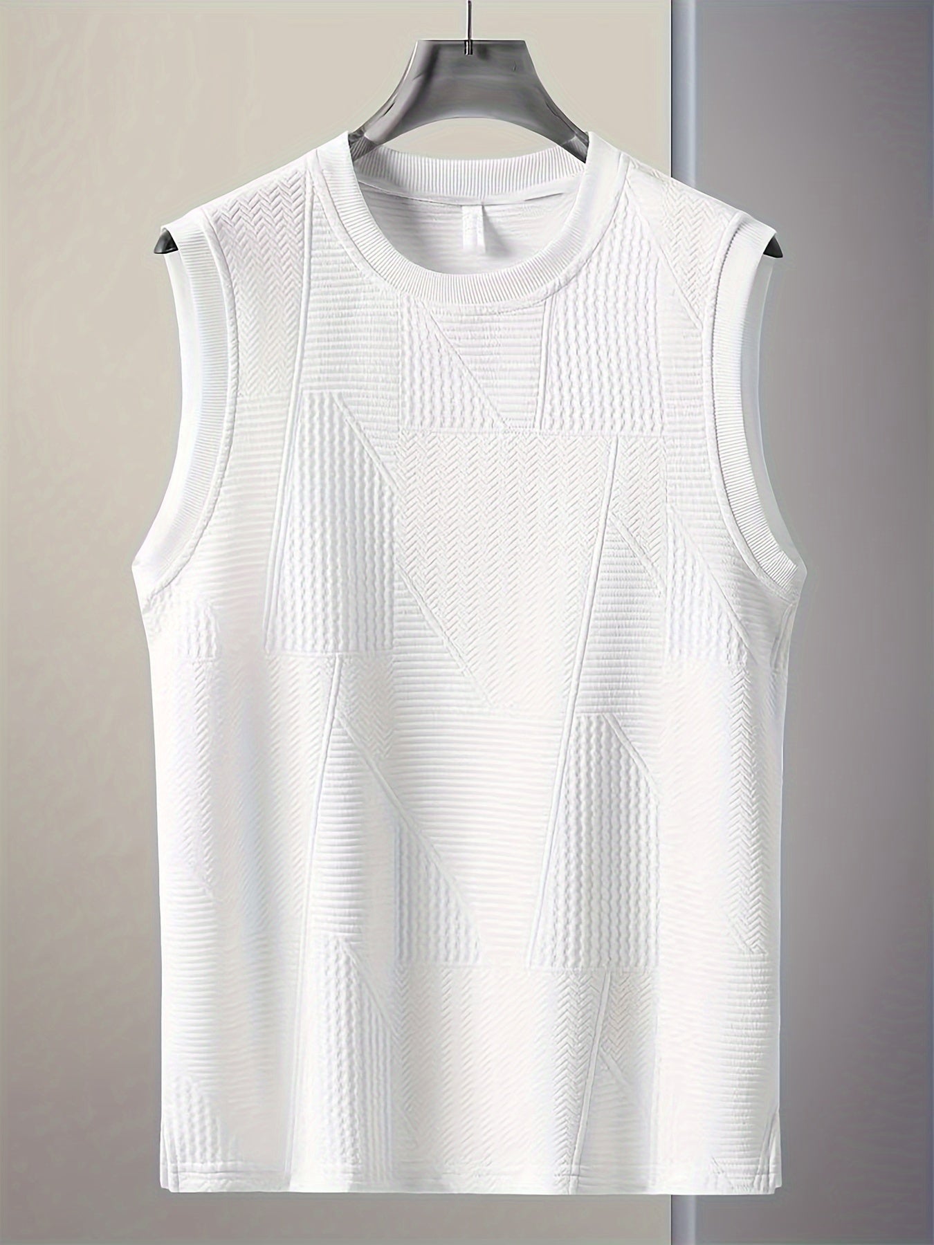 Herren ärmelloses Oberteil im modernen Struktur-Look – Casual Freizeit Tanktop