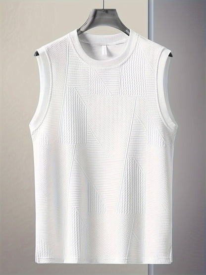 Herren ärmelloses Oberteil im modernen Struktur-Look – Casual Freizeit Tanktop